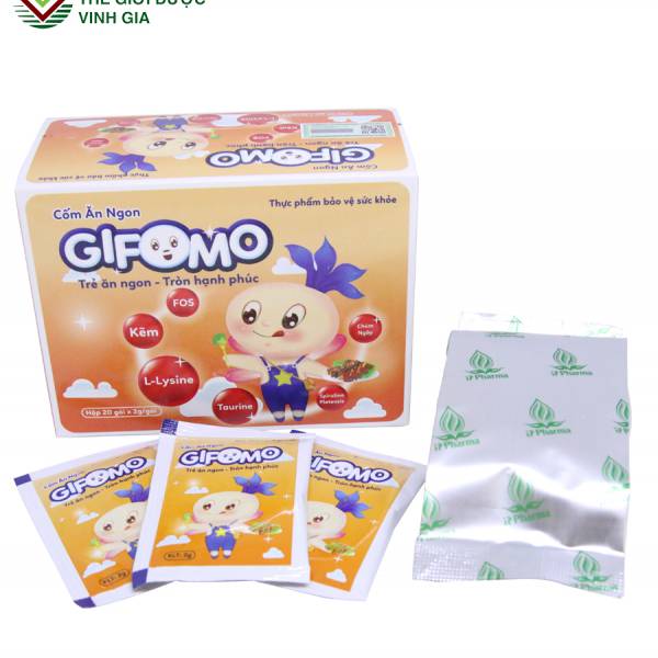 Cốm Ăn Ngon GIFOMO - Hỗ trợ trẻ ăn ngon miệng, hỗ trợ bồi bổ sức khỏe (Hộp 20 gói)