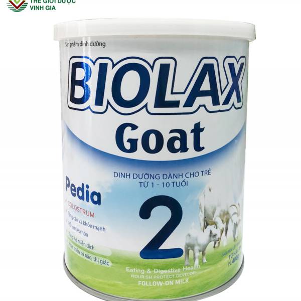 Sữa dê BIOLAX GOAT PEDIA 2 |Dinh dưỡng dành cho trẻ từ 1-10 tuổi – 400g